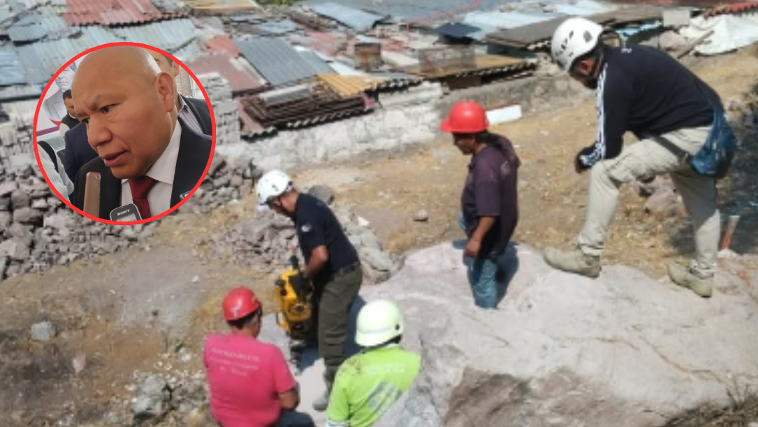 Un macizo rocoso de 10 toneladas se desprendió en Tlalnepantla, alertando a Protección Civil y vecinos.