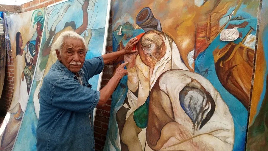 La cultura mexicana pierde a Melchor Peredo, icónico representante del muralismo, a sus 99 años en Veracruz.