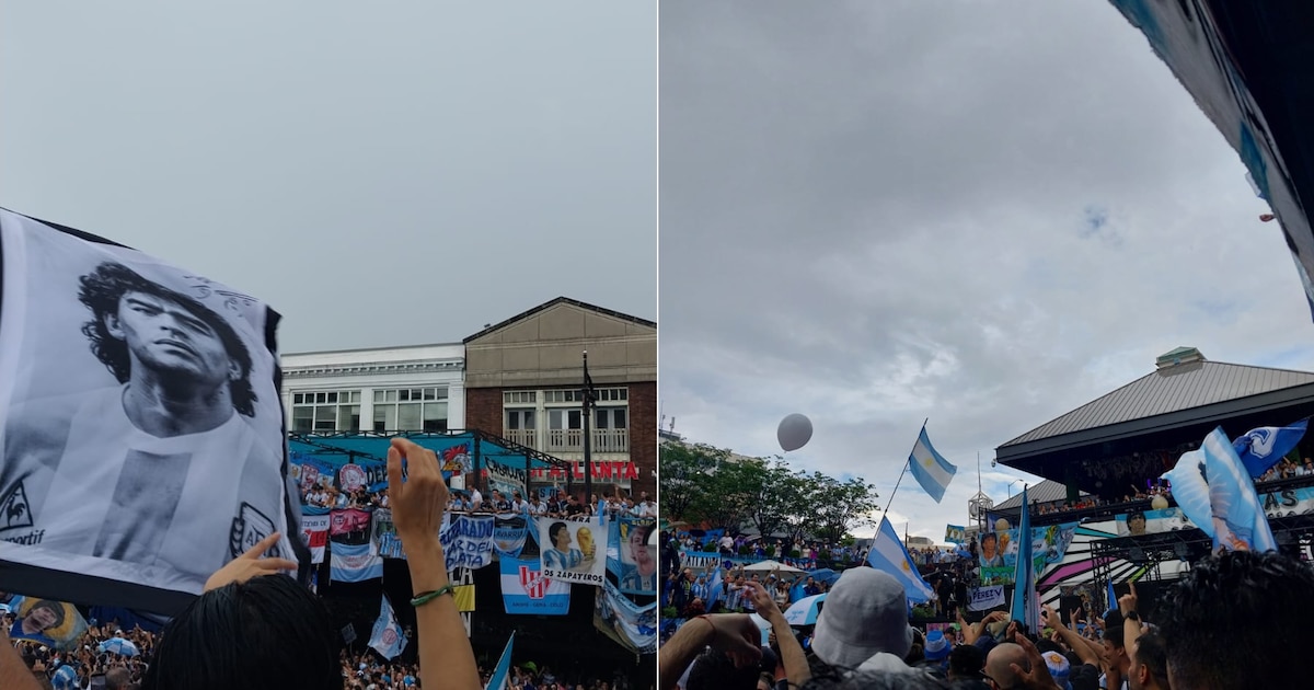 La comunidad argentina se une en Atlanta con canciones de Maradona y Messi en una emocionante previa del Mundial.