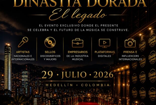 El evento Dinastía Dorada 2026 reunirá a figuras clave de la música en Medellín en una gala única.