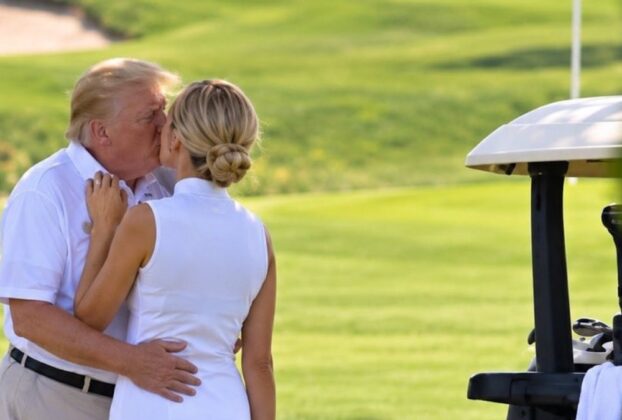 Una imagen viral de Donald Trump besando a Natalie Harp genera controversia, ¿realidad o solo creación de inteligencia artificial?