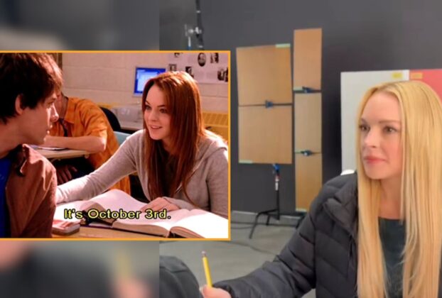 Lindsay Lohan vuelve a capturar la atención recreando una de las escenas más famosas de Chicas pesadas, dando vida a Cady Heron.